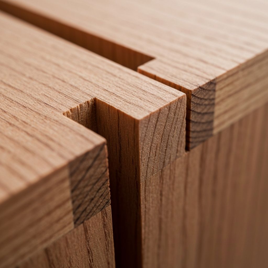 Close-up of quality joinery work